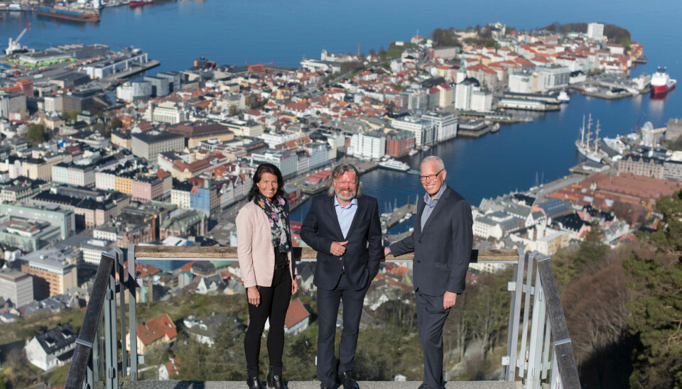 Birthe Iren Grotle,Eviny Tore Nyhammer, Bergen Fiber og Erik Korvald, Eviny. har alle bidratt til fiberutviklingen i Bergen.