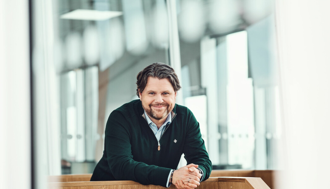 Pål Rune Kaalen, leder for privatmarkedet i Telia Norge, lanserer ny sikkerhetstjeneste for kundene.