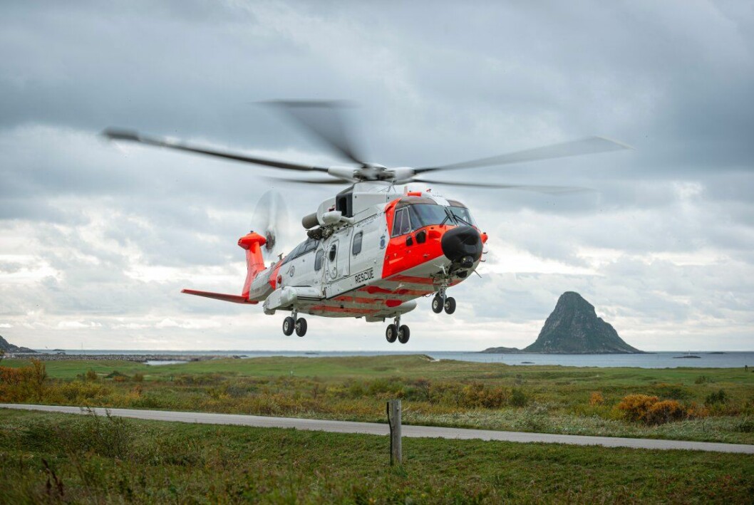 Helikoptertrafikken ble også testet. Foto: Duus Media.