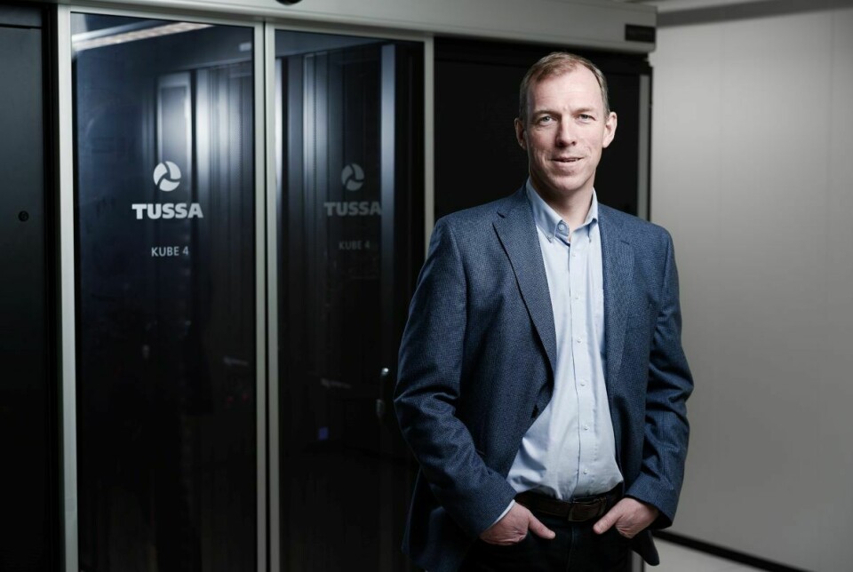 Tussa IKTs daglige leder Ivare Driveklepp i selskapets datasenter.